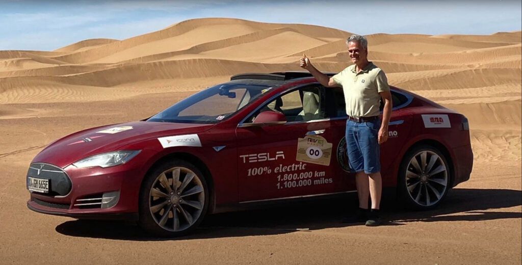 Retiree's Tesla Model S hits 1.24 million miles with 14 engines