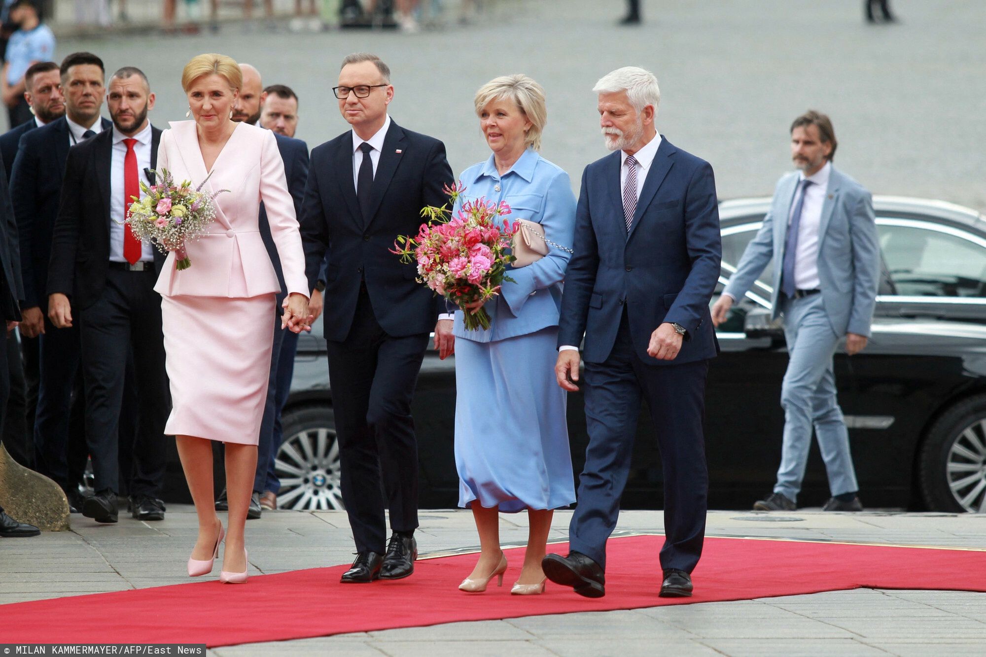 Agata Duda i Andrzej Duda w Pradze