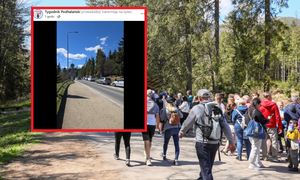 "Ruch zamarł". Turyści szturmują drogę do Morskiego Oka