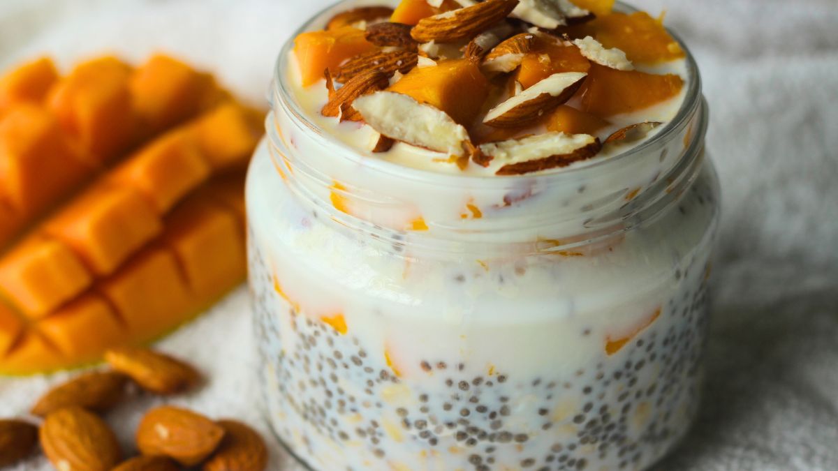 Nocna owsianka z dodatkiem chia