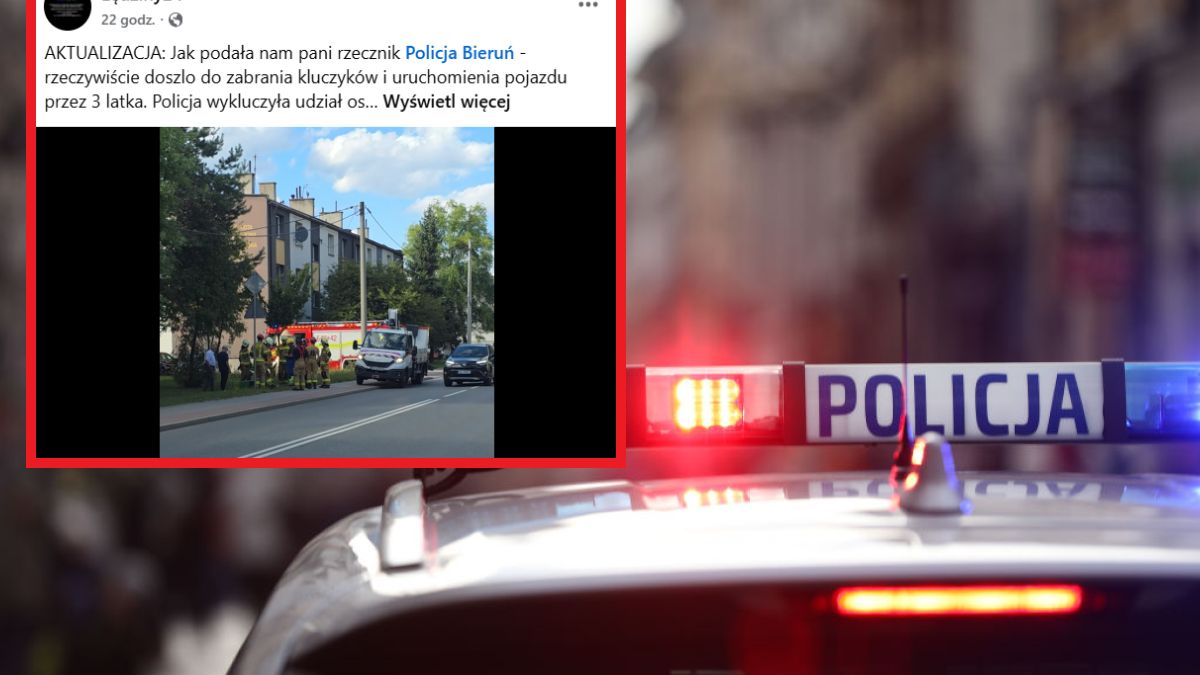 3-latek miał przejechać 20 metrów samochodem