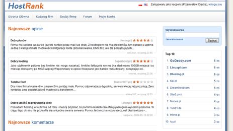 HostRank - najlepsze firmy hostingowe 1