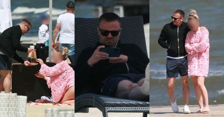 Marcin Hakiel z ukochaną ładują baterie na sopockiej plaży i spacerują po molo (ZDJĘCIA)
