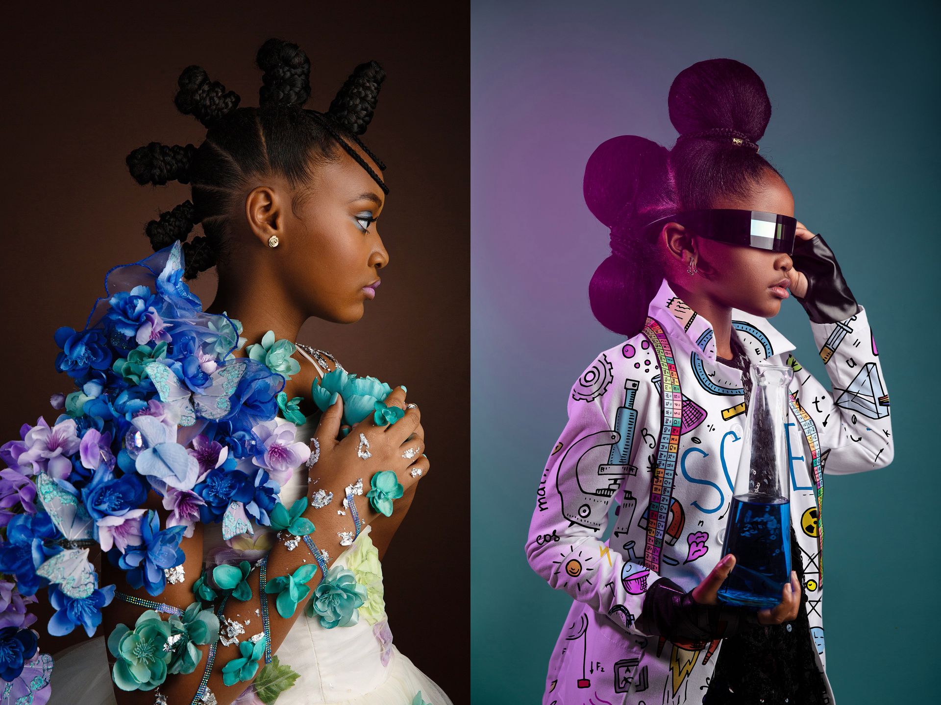 Dzieci, które na głowie mają sztukę. Portrety high-fashion w hołdzie afro 2