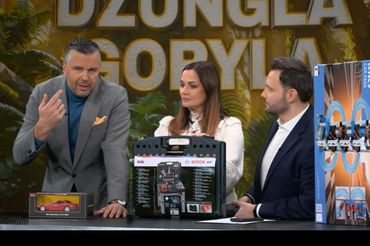 Michał Rachoń i Karol Gnat w programie "Dżungla goryla". 