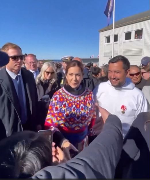 Queen Maria during a visit to Greenland.