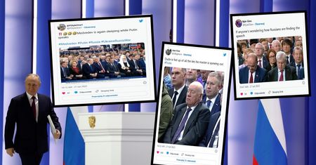 Miedwiediew zasnął na orędziu Putina