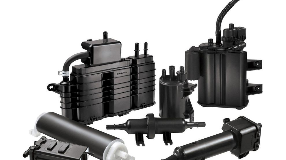 Elementy układu paliwowego z pochłaniaczami par paliwa firmy Delphi