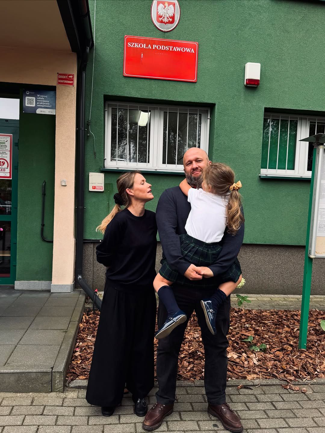 Olga Frycz z byłym partnerem i ich córką