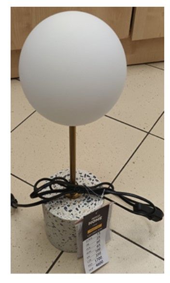 336718 lampa z podstawą stone/gold