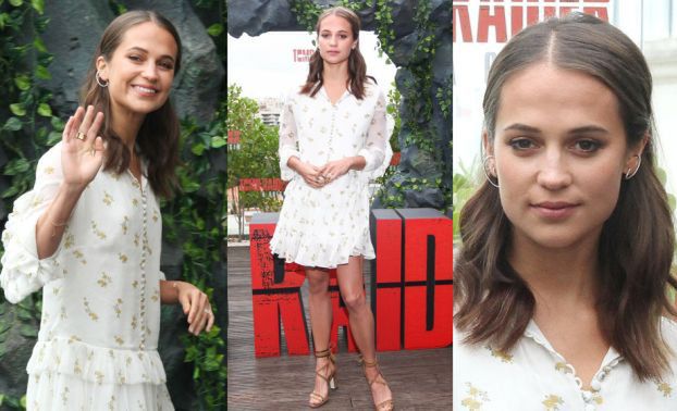 Alicia Vikander w sukience od polskiej projektantki