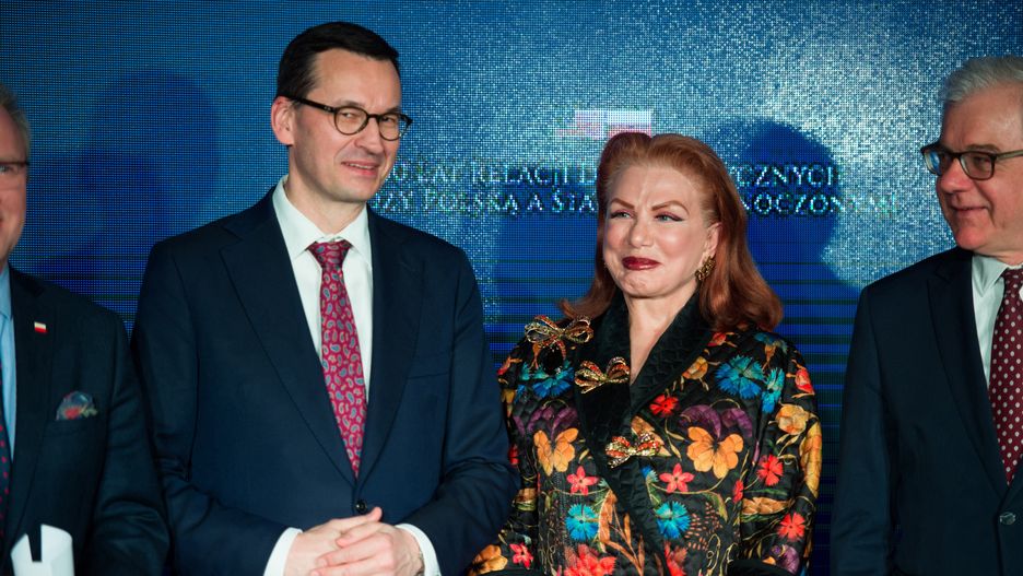 Premier Mateusz Morawiecki oraz ambasador USA w Polsce Georgette Mosbacher (zdj. arch.)