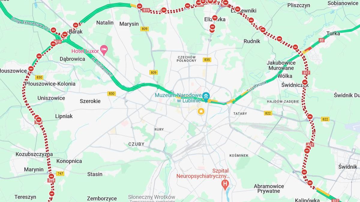 Obwodnica Lublina zablokowana przez protestujących rolników