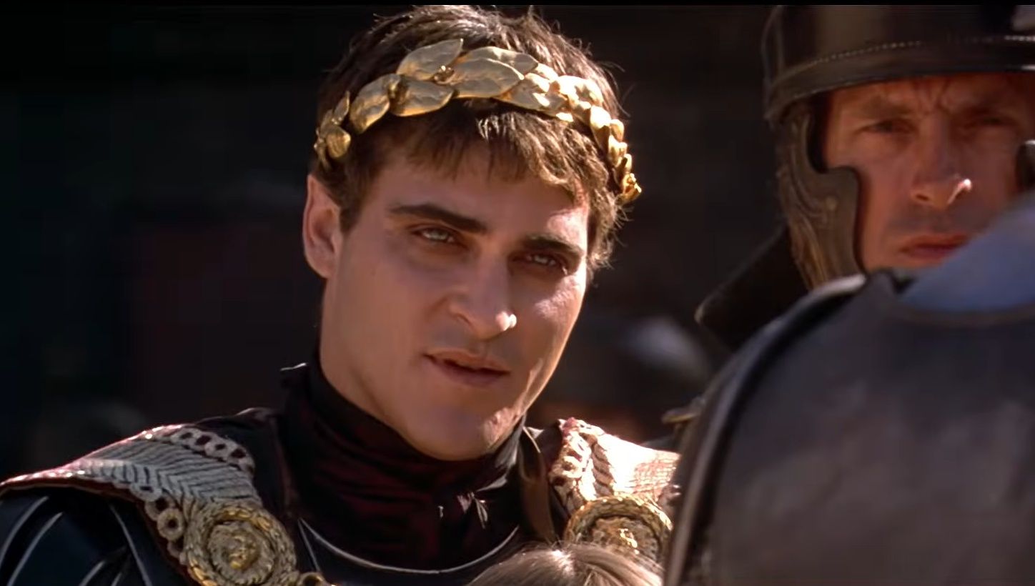 Joaquin Phoenix w filmie "Gladiator"