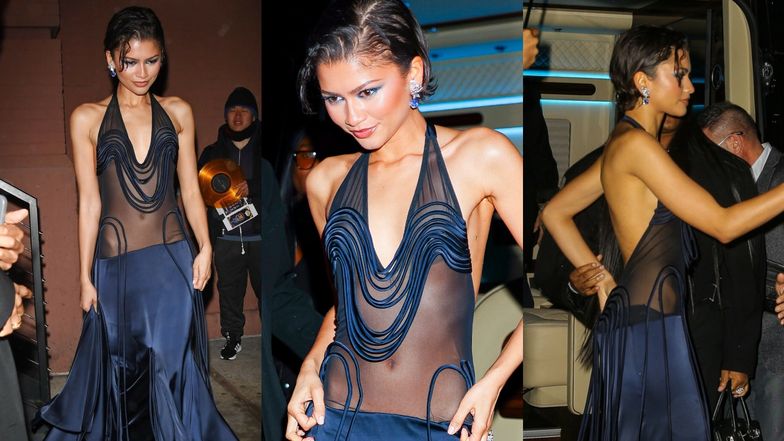 Zendaya w PRZEŚWITUJĄCEJ sukni pojawiła się na afterparty