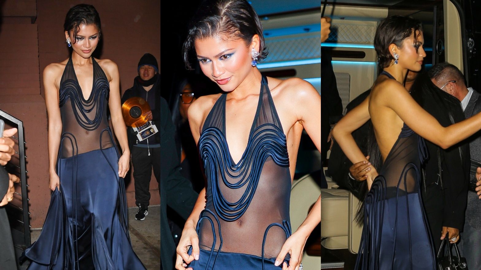 Zendaya w PRZEŚWITUJĄCEJ sukni pojawiła się na afterparty