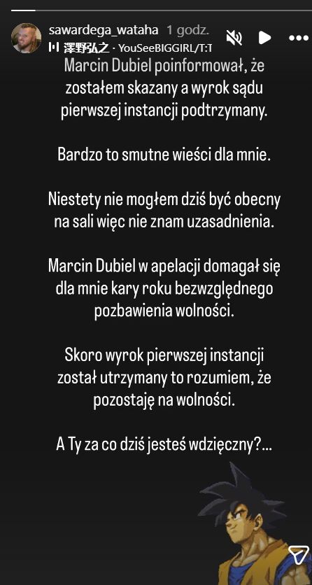 Sylwester Wardęga o wyroku