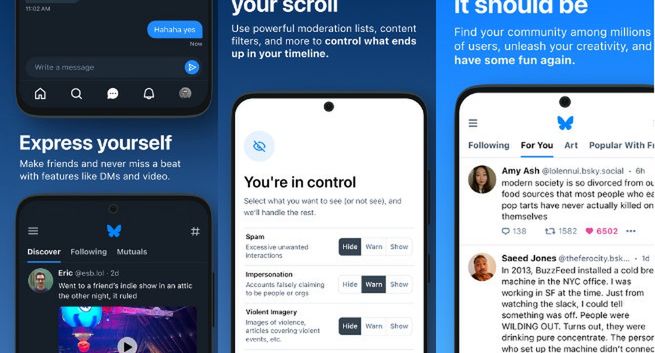 Rekordy pobrań aplikacji Bluesky, nowej alternatywy dla X Muska