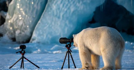 Niedźwiedź polarny, który pokochał fotografię