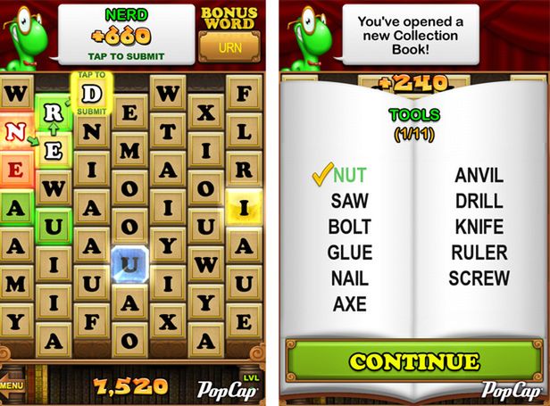 Aplikacja Dnia: Bookworm - łamigłówka PopCap Games 3