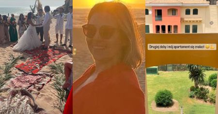 Aleksandra Kwaśniewska śle uśmiechy z hiszpańskiej plaży w zwiewnej kreacji. Tak prezentowała się na WESELU znajomych (FOTO)