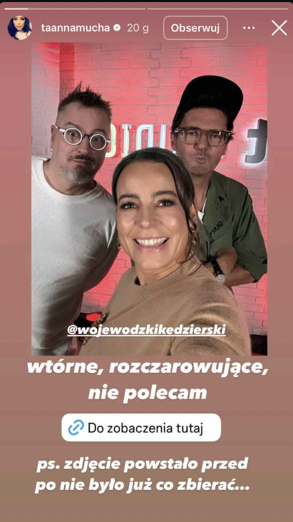 Anna Mucha skomentowała rozmowę z Wojewódzkim i Kędzierskim