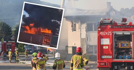Cała hala zajęła się ogniem. W pobliżu był zbiornik z olejem napędowym