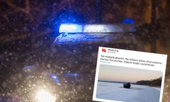 Wjechali samochodem na jezioro Wielimie. Załamał się lód