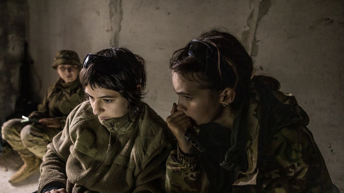 All women UAV crew, part of Typhoon special forces unit within the National Guard of Ukraine
ZAPORIZHZHIA REGION, UKRAINE - OCTOBER 6, 2025: Soldiers Tetiana, 22, call sign Titan, right, and Viktoriia, 26, call sign Karma, work on identifying the root of the drone to the target on the Russian occupied side at the military position in Zaporizhzhia region on October 6, 2025. They are part of all women UAV crew that was recently created as part of the Typhoon special forces unit of the National Guard of Ukraine. (Photo by Oksana Parafeniuk/For The Washington Post via Getty Images)
The Washington Post
frontline, uav, soldiers
