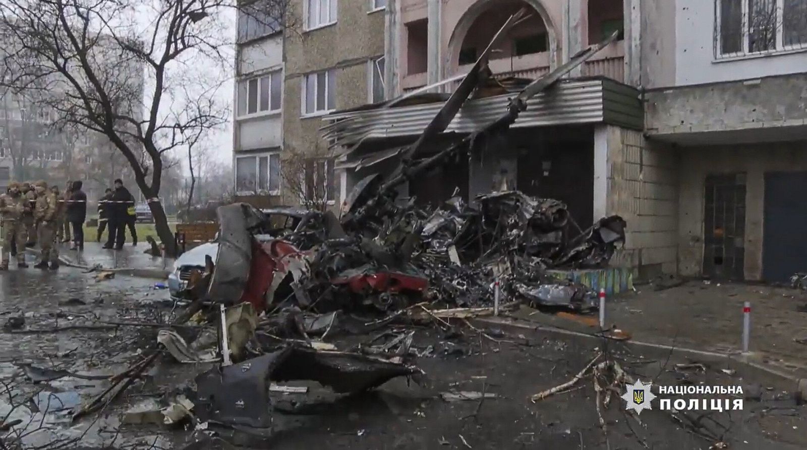 Miejsce katastrofy ukraińskiego śmigłowca