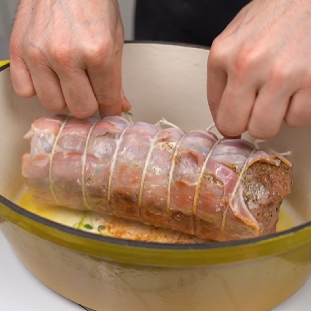 Podsmażam schab z każdej strony