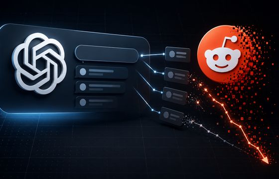 ChatGPT znacznie rzadziej cytuje Reddita. W tle zarzuty o manipulowanie odpowiedziami AI
