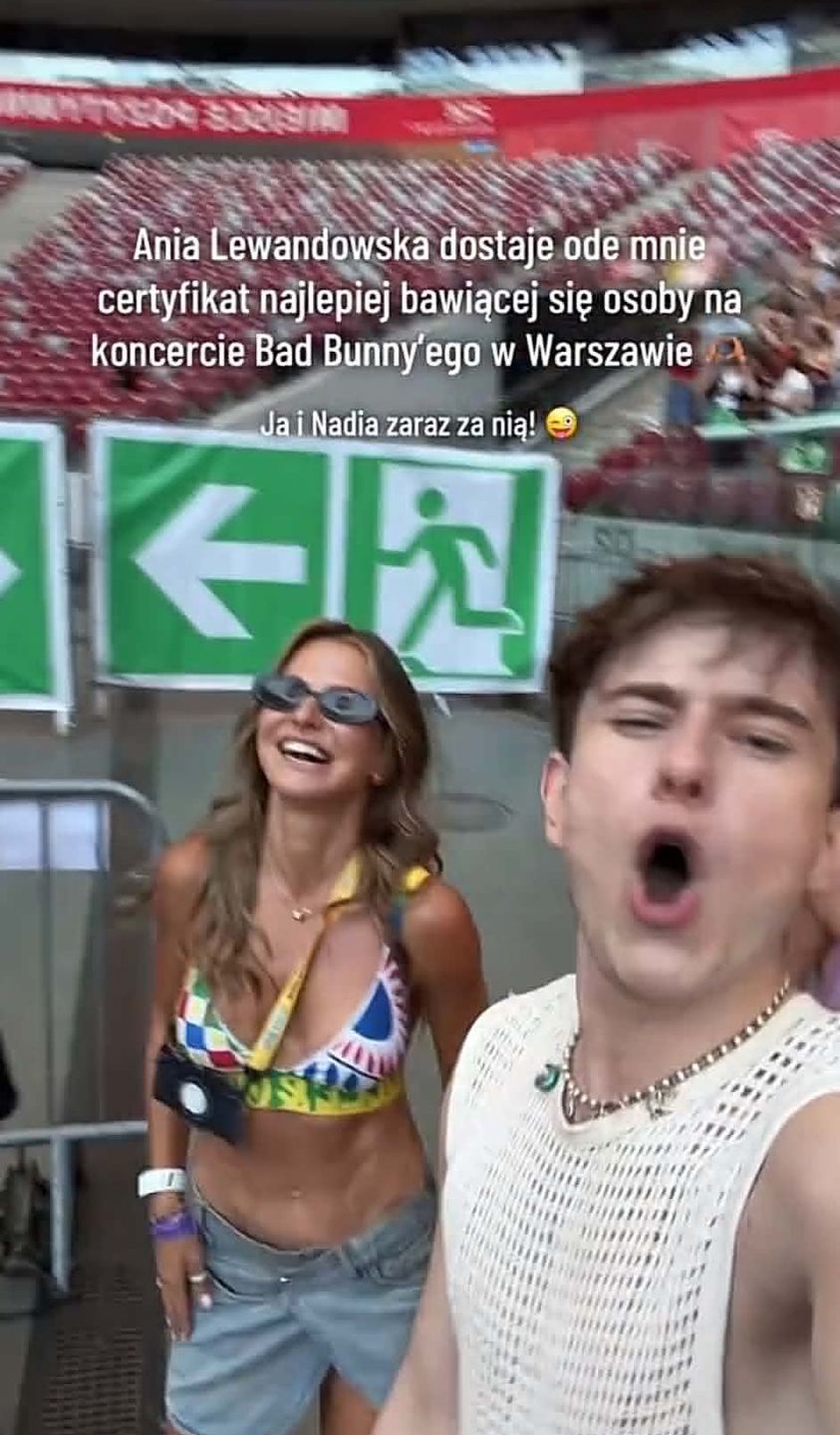Anna Lewandowska na koncercie Bad Bunny'ego