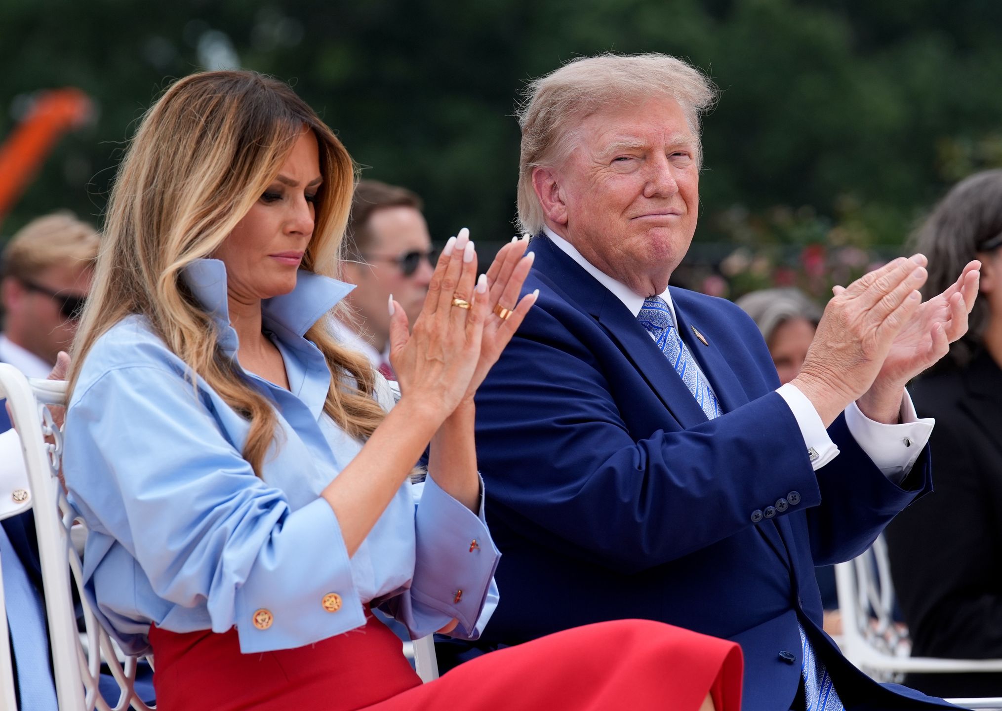 Smutna Melania Trump na wydarzeniu swojej fundacji w Białym Domu