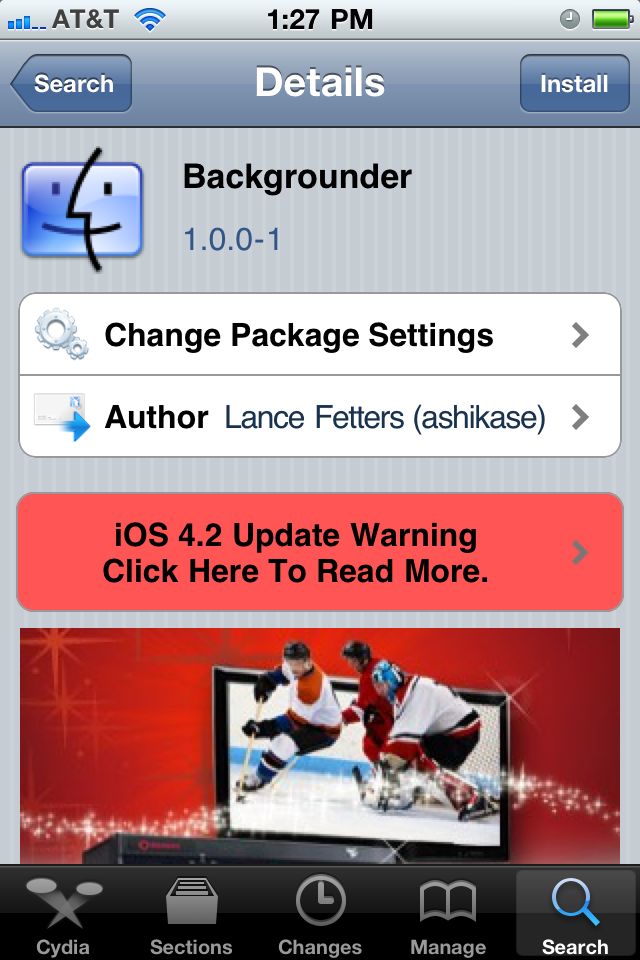 Backgrounder zoptymalizowany pod iOS 4.2.1