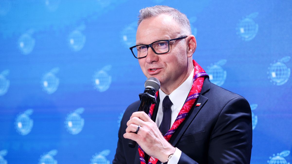 Karpacz, 02.09.2025. Były prezydent RP Andrzej Duda podczas XXXIV Forum Ekonomicznego w Karpaczu, 2 bm. Tegoroczna edycja forum odbywa się pod hasłem ?Czas transformacji - jaka będzie Europa przyszłości??. (sko) PAP/Jarek Praszkiewicz