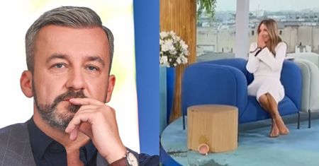 Małgorzata Rozenek o włos od wypadku w "Dzień dobry TVN"! Ledwo zdążyła zasłonić twarz (FOTO)