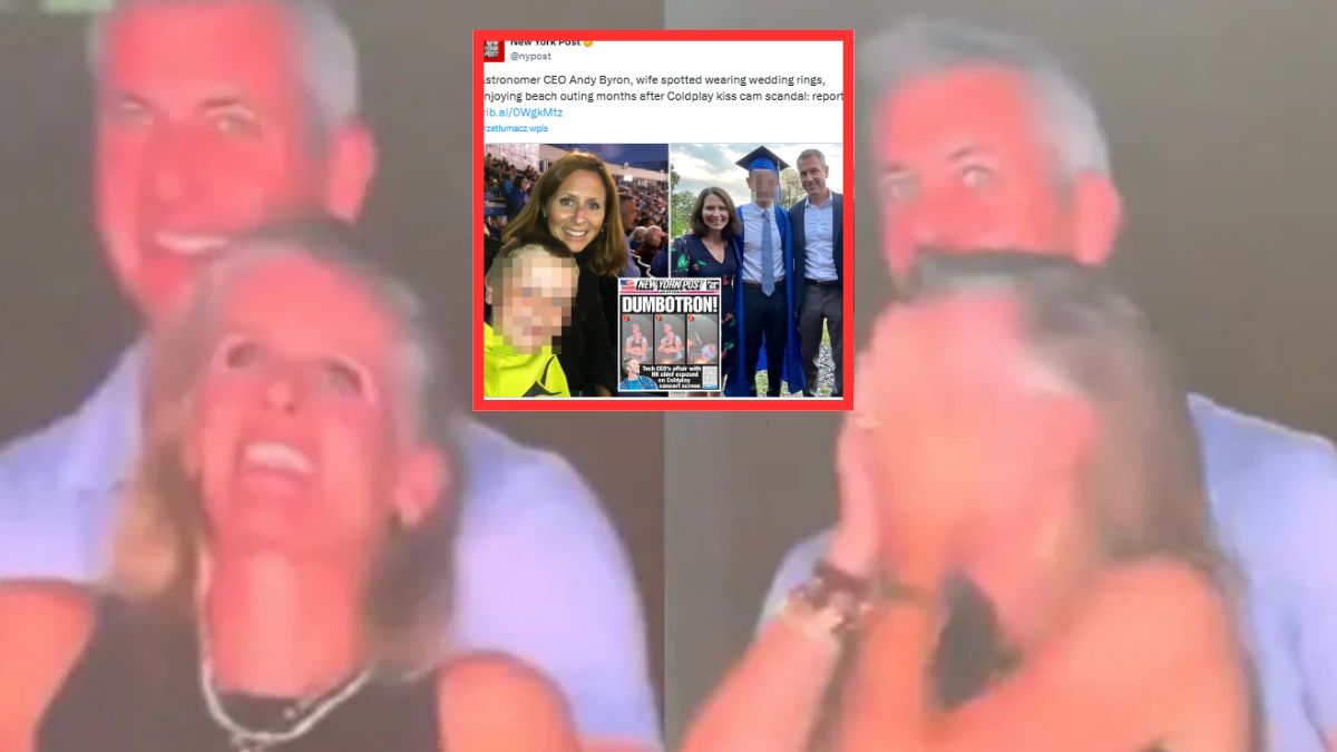 Andy Byron widziany z żoną po skandalu na koncercie Coldplay.