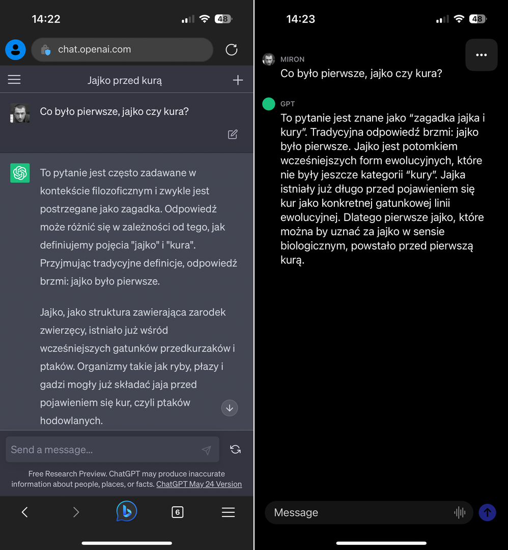 ChatGPT jako strona internetowa i aplikacja