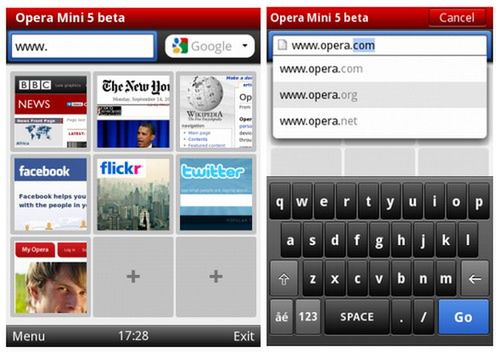 Opera Mini 5 Beta odświeżona