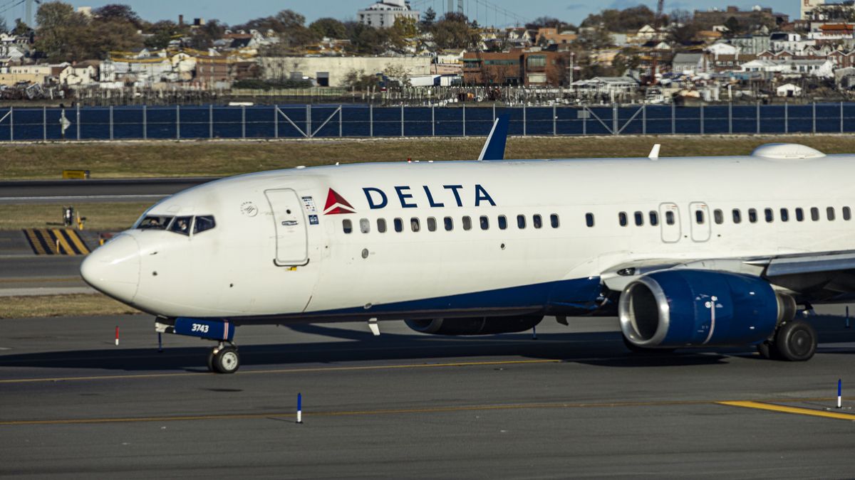 Delta Air Lines Boeing 737–800 passenger aircraft spotted taxiing at LaGuardia Airport LGA in New York. The narrow body B737 of Delta Airlines has the registration tail number N3743H and is powered by 2x CFMI jet engines. Delta Air Lines is a major airline carrier in the United States of America with headquarters and hub in Atlanta, Georgia, member of SkyTeam aviation alliance group. Delta is the second largest airline in the world with a fleet of 982 planes and ranked as the best in the US. LaGuardia Airport LGA, Queens, New York City, USA on November 12, 2024 (Photo by Nicolas Economou/NurPhoto via Getty Images)