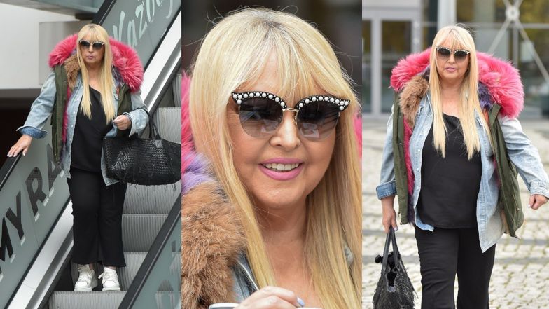 Maryla Rodowicz pod studiem TVP 