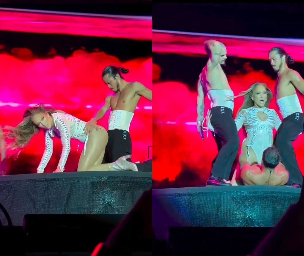 Wulgarny performens Jennifer Lopez