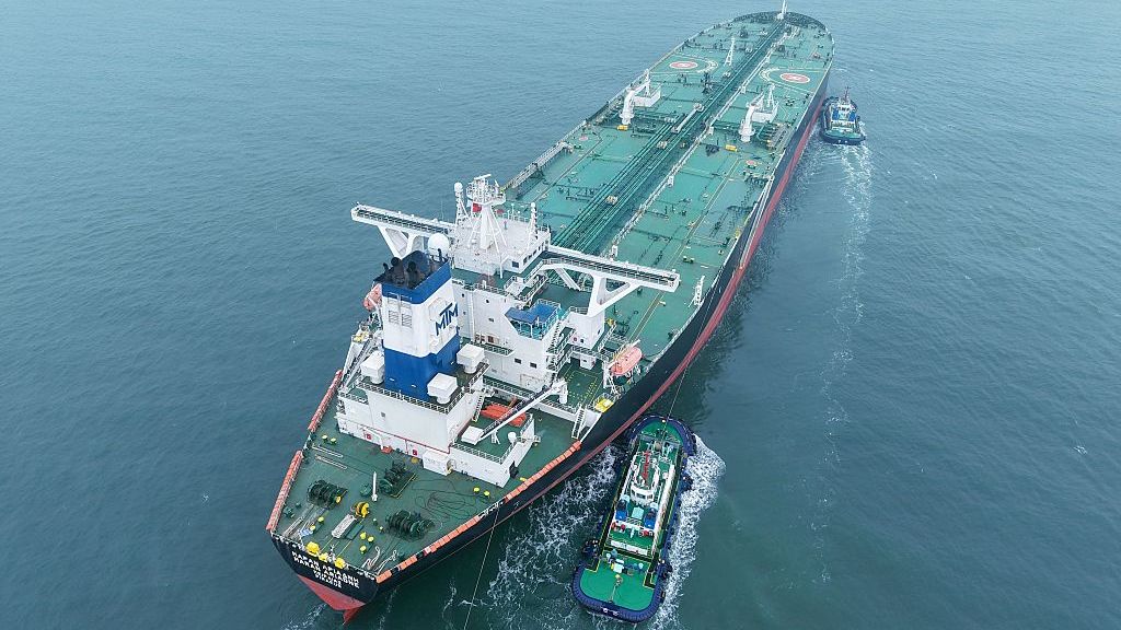 Imported Crude Oil Tanker
An oil tanker carrying imported crude oil sails in the Jiaozhou Bay waterway towards Qingdao Port in Qingdao City, Shandong Province, China, on May 14, 2025. (Photo by Costfoto/NurPhoto via Getty Images)
NurPhoto
qingdao city, oil importation, energy, shandong, may 14, coastal city, crude oil transportation, global trade., marine logistics, port city, oil tanker, vessel, petroleum, international trade, maritime transport, sea route, nurphoto, imported crude oil, costfoto, nautical navigation, qingdao port, chinese port, china, import, waterway, cargo ship, commercial shipping