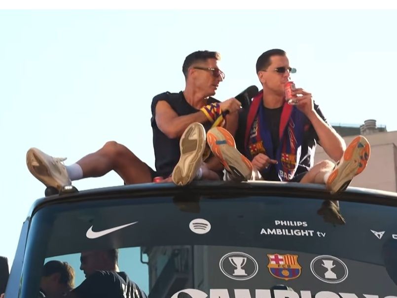 Robert Lewandowski i Wojciech Szczęsny