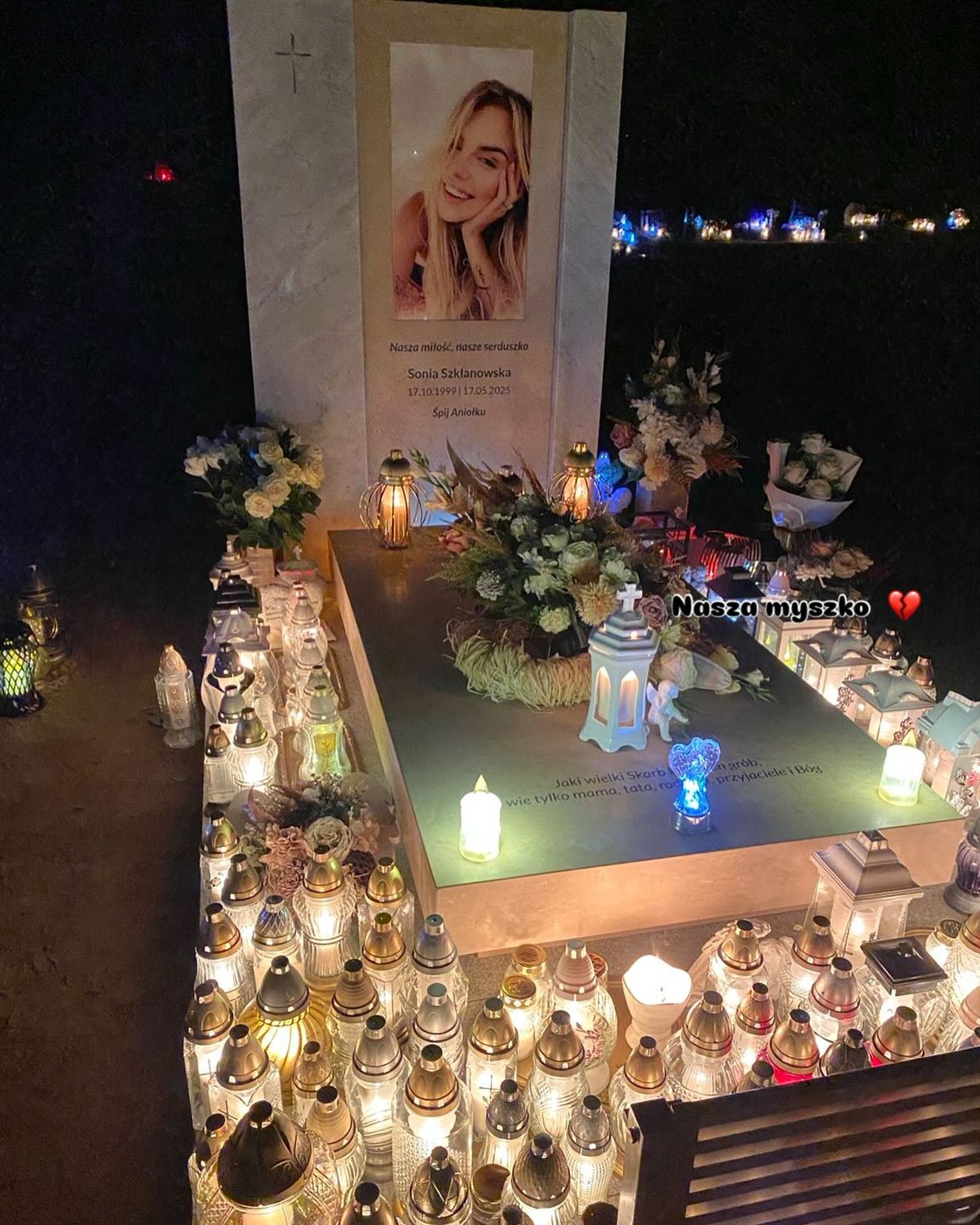 Mama Soni Szklanowskiej pokazała jej grób