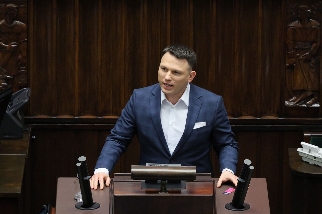 Zawstydzony Mentzen. Konsternacja na mównicy