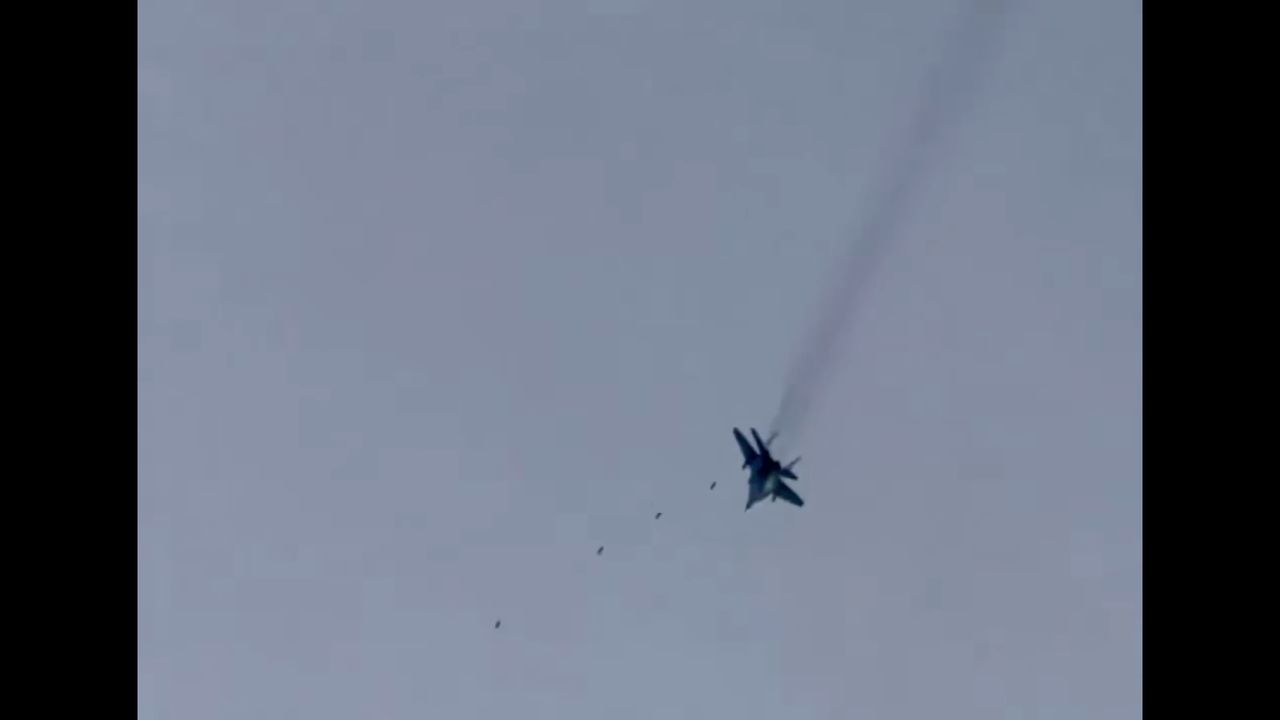 MiG-29 podczas nalotu na Rosjan. Nagranie obejrzysz kilka razy