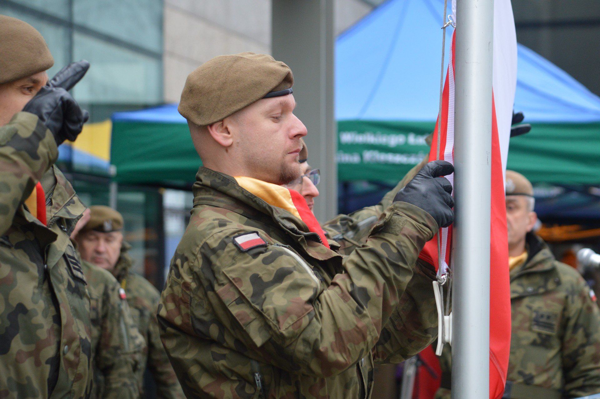 Przysięga wojskowa 9 Łódzkiej Brygady Obrony Terytorialnej w Kleszczowie