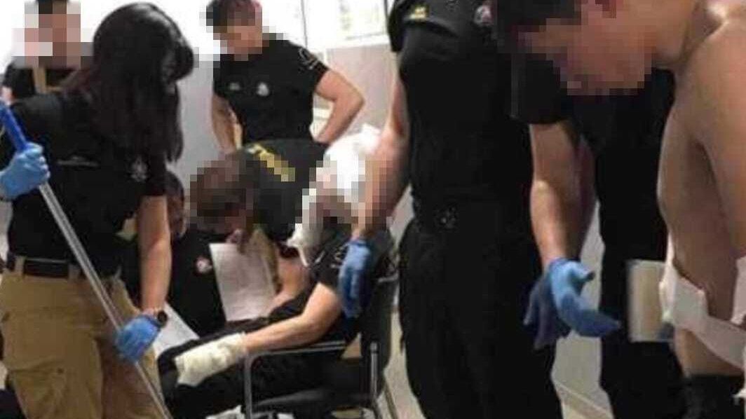 Zdjęcie zrobione tuż po wybuchu w szkole strażaków w Poznaniu